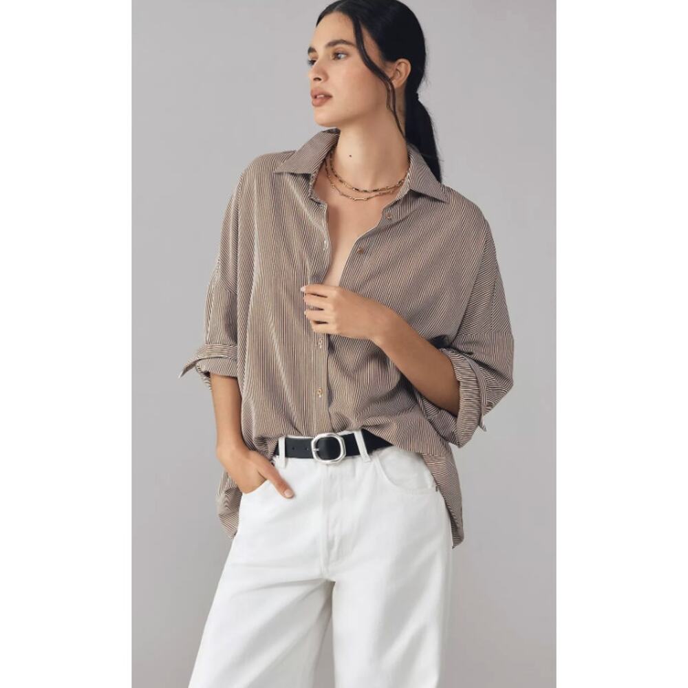 Agolde Roux Boxy Button Down Shirt size XS